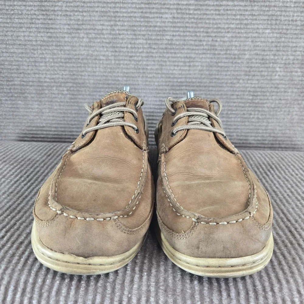 Dockers Mens 11.5W Brown Leather Mesh Moc Toe‎ Boat Shoes 90-38613